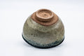 Tezumi — Japanese Matcha Bowl - Beige Blue Hare's Fur Glazed Wan-nari Chawan - 250ml — front view from another angle