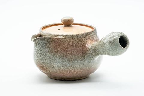 Japanese Kyusu - 天鵬山 Tsubaki Kiln - Beige Weathered Hagi-yaki Ceramic Filter Teapot - 300ml
