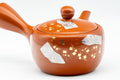 Tezumi — Japanese Kyusu - Gold White Floral Tokoname-yaki Mesh Teapot - 200ml — closeup of the base