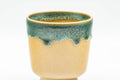 Japanese Teacups - Beige Turquoise Drip-Glazed Agano-yaki Yunomi - 85ml - Tezumi