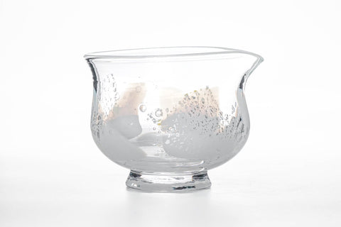 Tomoe 巴 - White Glass Spouted Matcha Bowl - 200ml