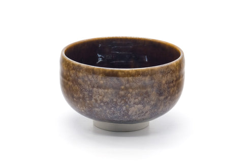 Japanese Matcha Bowl - Brown Drip-Glazed Chawan - 475ml