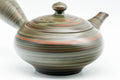Tezumi — Japanese Kyusu - 雲仙窯 Unzen Kiln - Green Nerikomi Tokoname-yaki Debeso Teapot - 270ml — closeup of the base