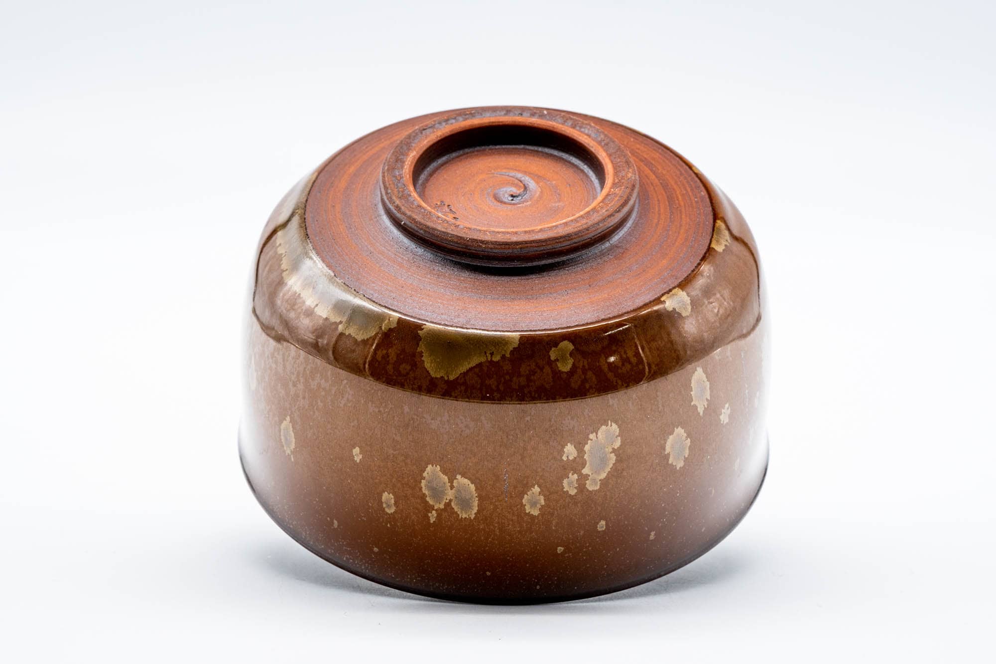 Japanese Matcha Bowl - Katou Fujiyama (加藤藤山) - Izumi Kiln (泉窯) - Amber Crystal Glazed Chawan - 250ml