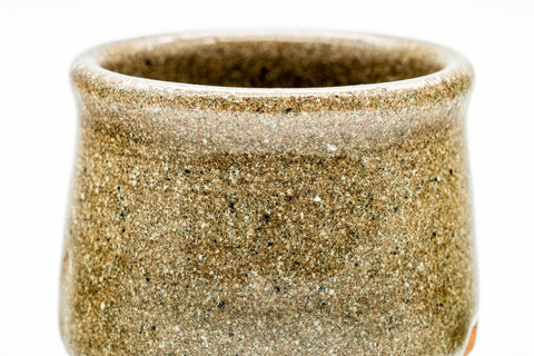 Japanese Teacup - Brown Speckled Curled Lip Guinomi - 60ml