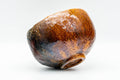 Japanese Matcha Bowl - 香野壮明 Kano Takeaki - Orange Candy Glazed Raku-gata Ohi-yaki Chawan with Wooden Box - 350ml - Tezumi