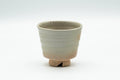 Japanese Tea Set - Hagi-yaki Katakuchi Water Cooler with 5 Guinomi Tea cups - front view of a single guinomi teacup