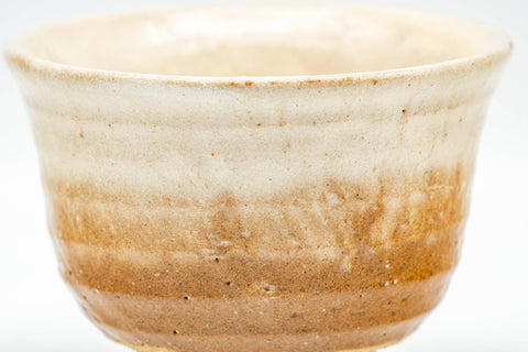 Japanese Teacup - Beige Milky White Drip-Glazed Hagi-yaki Yunomi - 100ml