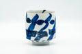 Tezumi — Japanese Teacup - Large Blue Geometric Patterned Arita-yaki Yunomi - 180ml — front view