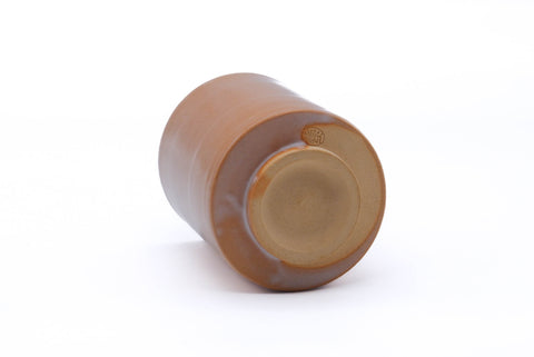 Tezumi — Japanese Teacup - Pink White Glazed Hagi-yaki Yunomi - 220ml — top-down view of the interior