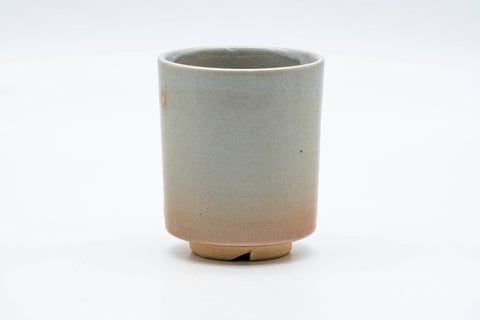 Japanese Teacup - 天鵬山 Tsubaki Kiln - Beige White Drip-Glazed Hagi-yaki Yunomi - 200ml