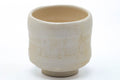 Tezumi — Japanese Teacup - Off White Glazed Doji-mari Yunomi - 175ml — tipped to show the interior