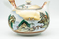 Japanese Kyusu - Golden Mountainous Village Kutani-yaki Debeso Teapot - 450ml - Tezumi
