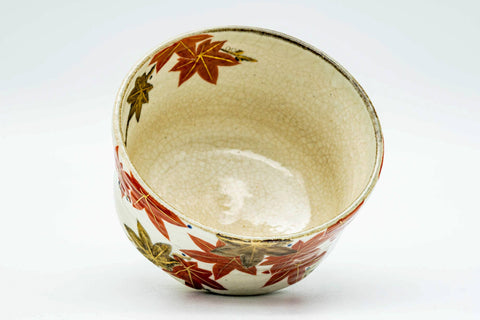 Japanese Matcha Bowl - 香泉 Kousen - Red Gold Momiji Kyo-yaki Chawan - 300ml