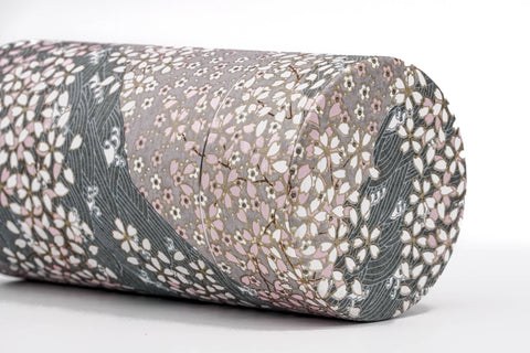 Pink White Floral Waves Washi Tea Canister - 200g