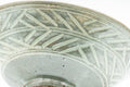 Tezumi — Japanese Matcha Bowl - White Chrysanthemums Geometric Patterned Summer Chawan - 150ml — tipped to show the interior