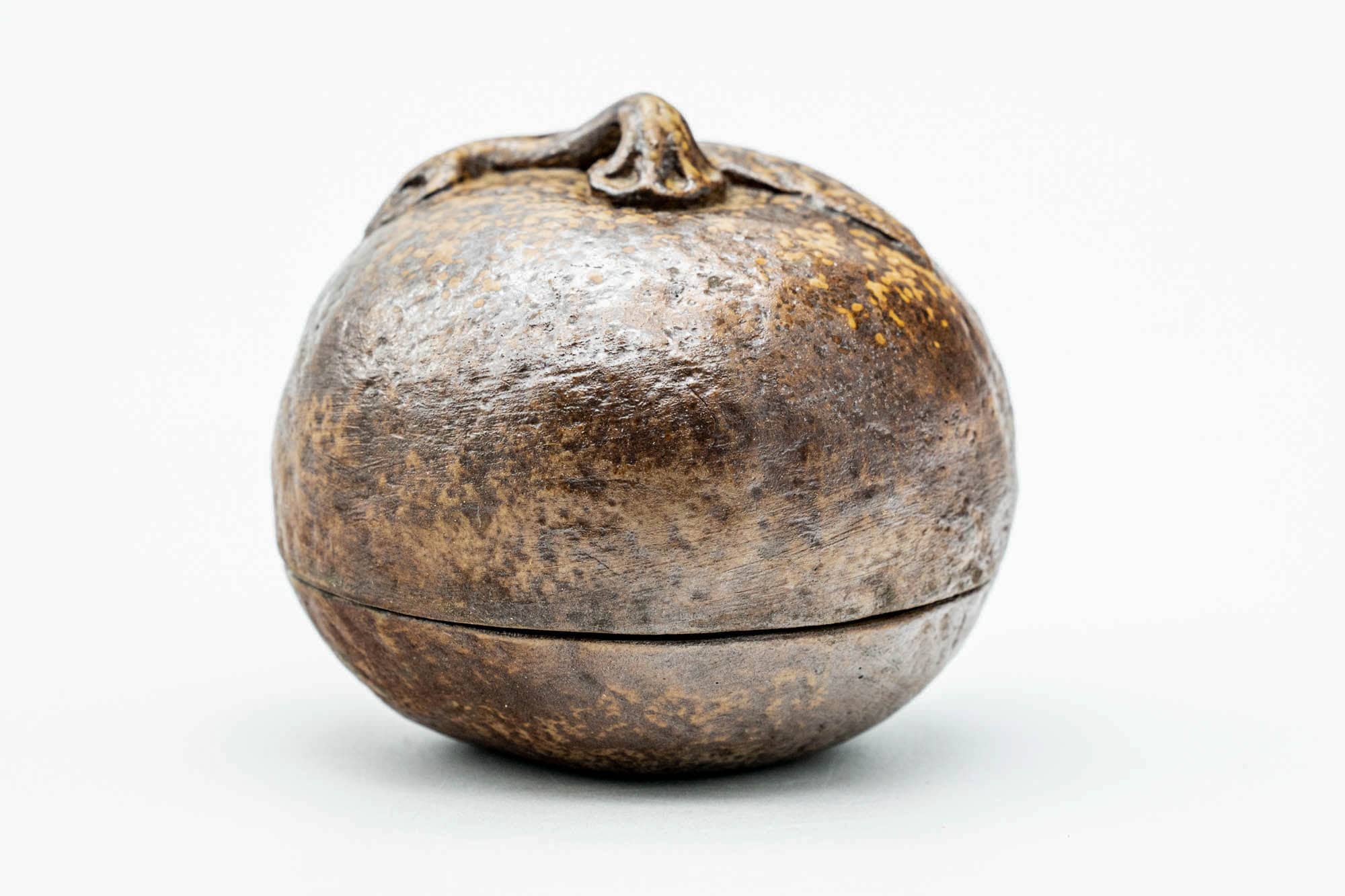 Japanese Kogo - Earthly Clay Tomato-shaped Incense Container