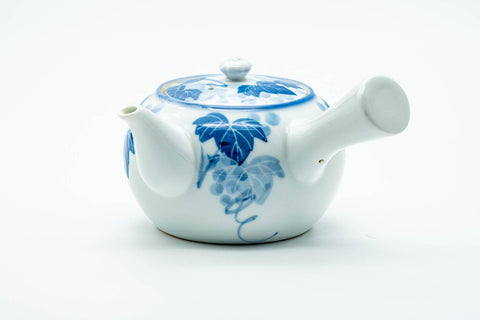 Japanese Kyusu - Blue Momiji Maple Leaves Arita-yaki Teapot - 350ml