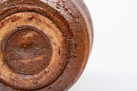 Japanese Teacup - Brown Stoneware Shigaraki-yaki Guinomi - 50ml