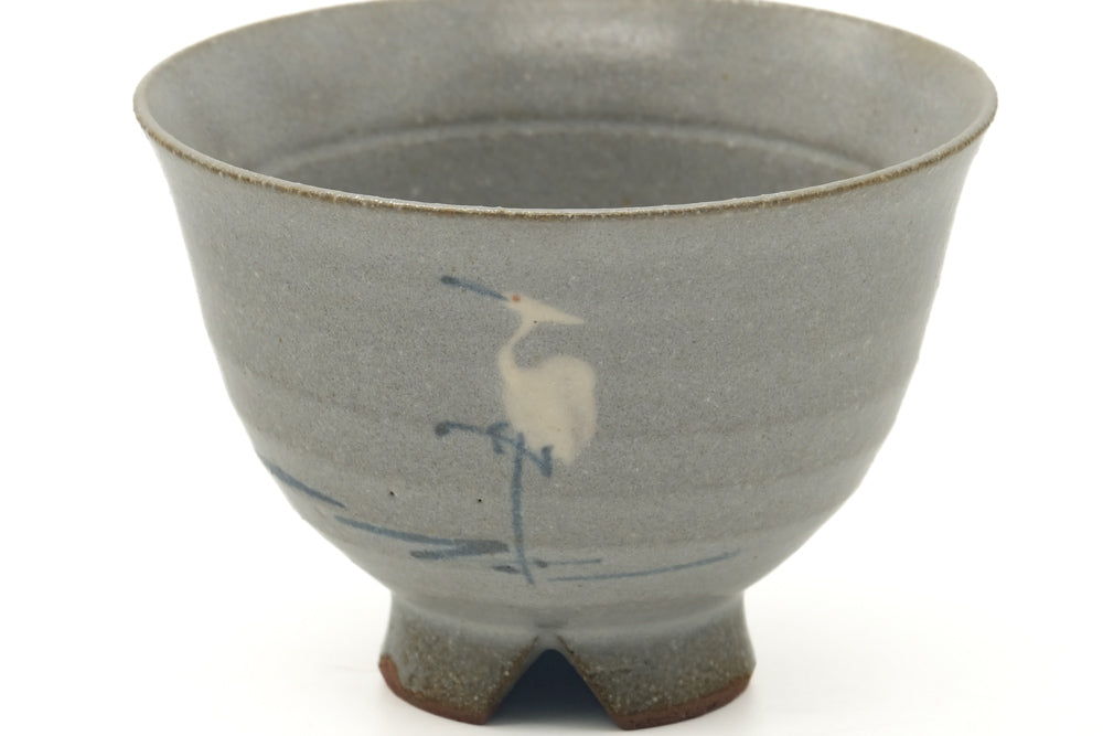 Japanese Teacup - Blue Grey Egret Yunomi - 150ml