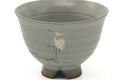 Tezumi — Japanese Teacup - Blue Grey Egret Yunomi - 150ml — tipped to show the interior