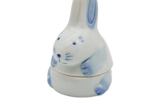 Japanese Kogo - Porcelain Year of the Rabbit Incense Container