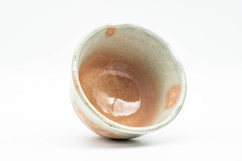 Japanese Teacup - 天鵬山 Tsubaki Kiln - Beige Pink Gohonte Hagi-yaki Yunomi - 100ml