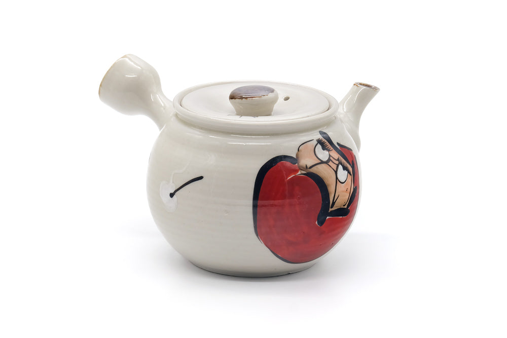 Japanese Tea Set - Daruma Kyusu Teapot with 4 Yunomi Teacups