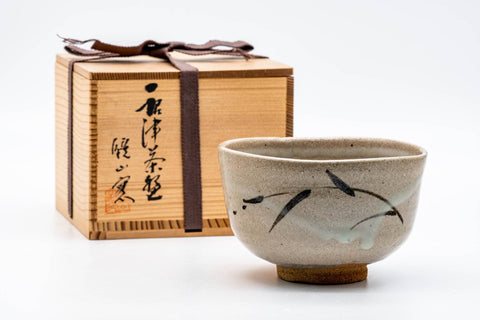 Japanese Matcha Bowl - 井上東也 Tōya Inoue - 鏡山窯 Kyōzan Kiln - Drip-Glazed Karatsu-yaki Chawan - 300ml