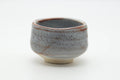 Tezumi — Japanese Matcha Bowl - Blue White Shino Glazed Mino-yaki Chawan - 400ml — front view from another angle