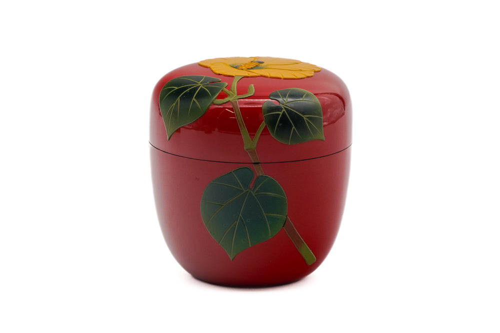 Japanese Natsume - Camellia Red Lacquer Matcha Tea Caddy