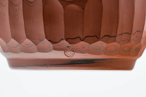 Faceted Red Nerikomi Tokoname Teapot - 350ml