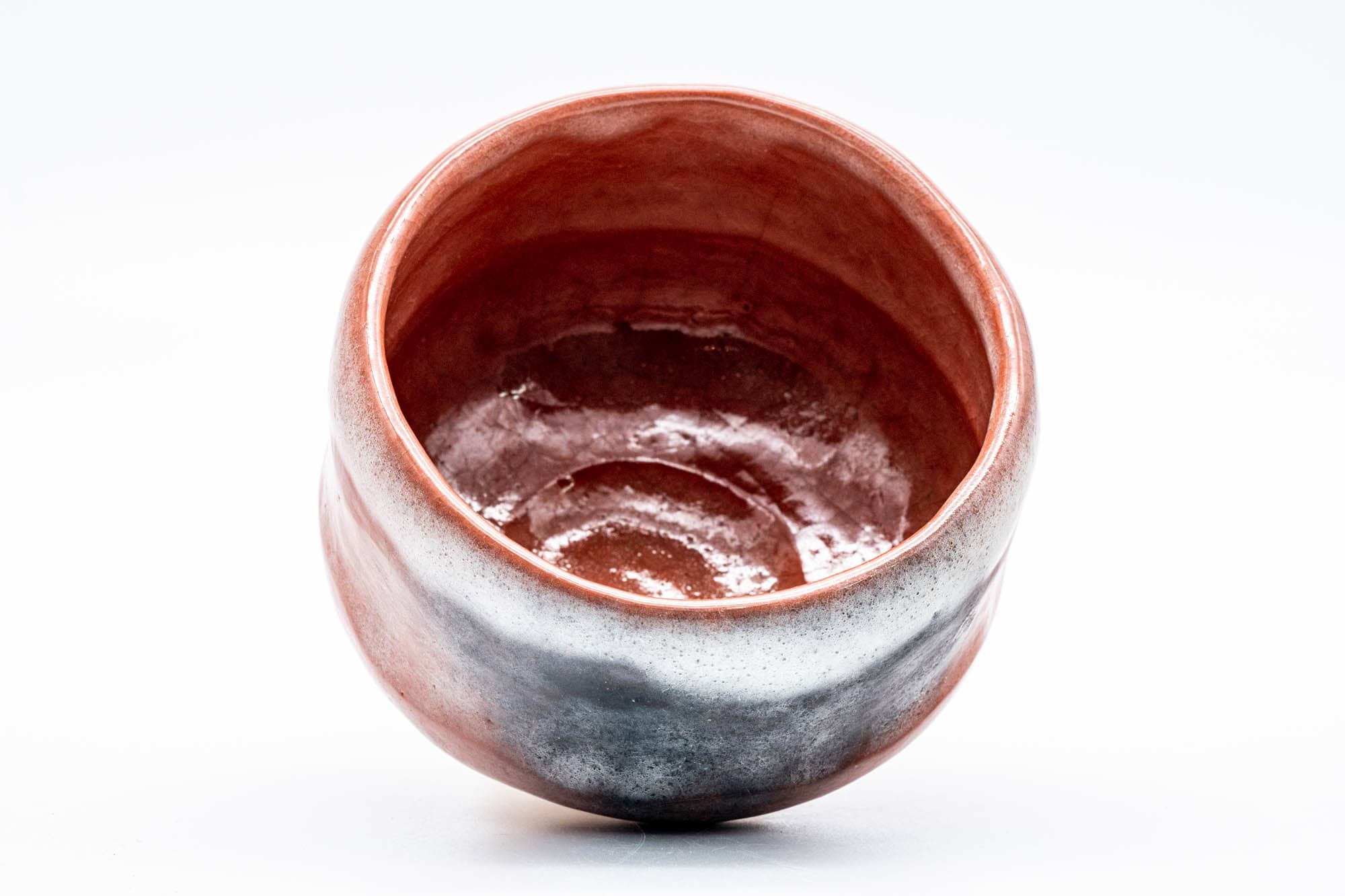 Japanese Matcha Bowl - 楽入窯 Rakunyu Kiln - Snow Red Aka-raku Chawan - 350ml