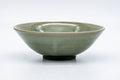 Tezumi — Japanese Matcha Bowl - Green Celadon Hira-gata Chawan - 150ml — front view from another angle