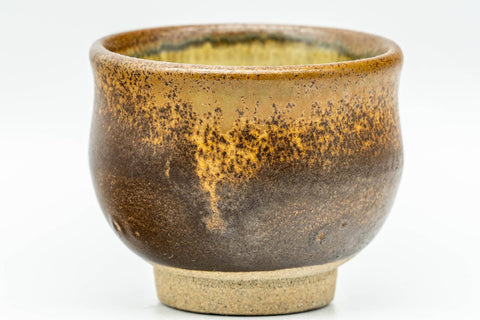 Japanese Teacup - Matte Brown Hare's Fur Glazed Guinomi - 35ml