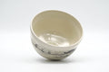 Tezumi — Japanese Matcha Bowl - Beige Glazed Landscape Decorated Kyo-yaki Chawan - 300ml — top-down view of the interior