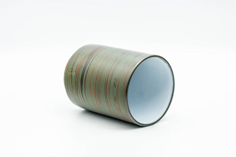 Tezumi — Japanese Teacup - 雲仙窯 Unzen Kiln Nerikomi Tokoname-yaki Yunomi - 300ml — three-quarter view
