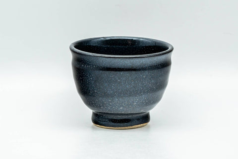 Tezumi — Japanese Teacup - Small Tenmoku Yuteki Glazed Guinomi - 60ml — front view from another angle