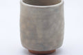 Tezumi — Japanese Teacup - Beige Grey Gohonte Hagi-yaki Yunomi - 180ml — tipped to show the interior