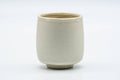 Tezumi — Japanese Teacup - White Glazed Yunomi - 140ml — front view from another angle