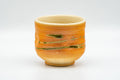 Japanese Teacup - Orange Green Streaking Glazed Yunomi - 120ml - Tezumi