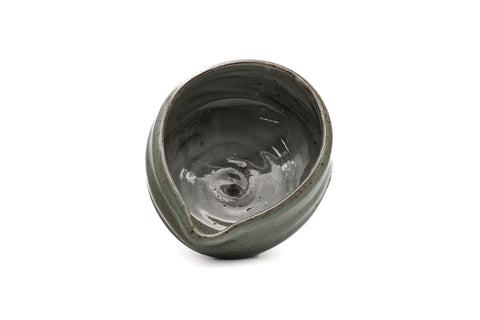Japanese Yuzamashi - Dark Green Glazed Handleless Katakuchi - 90ml