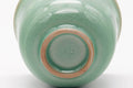 Tezumi — Japanese Teacup - Egret Green Celadon Yunomi - 130ml — inverted showing the foot ring