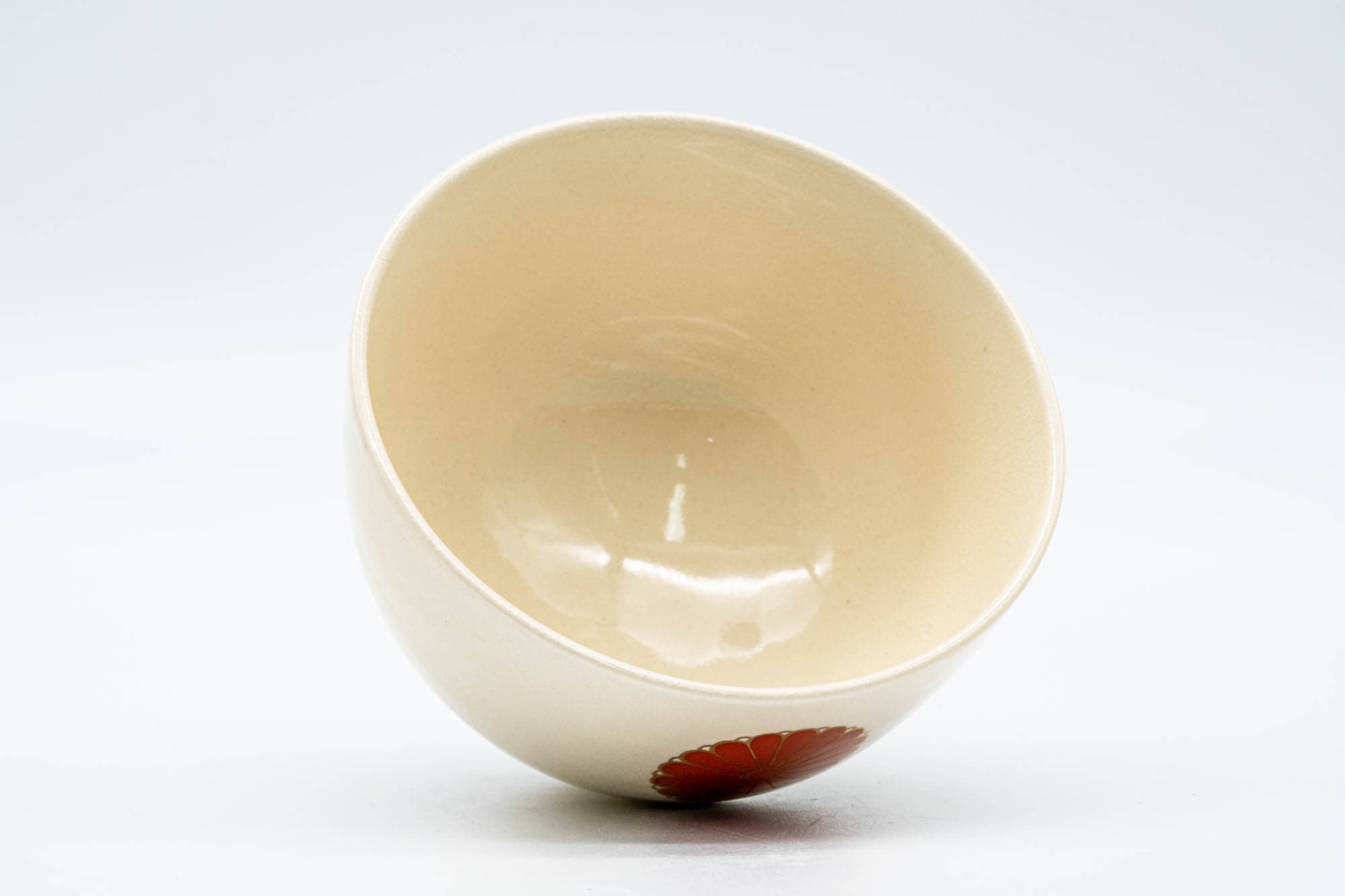 Japanese Matcha Bowl - Floral Paulownia Kyo-yaki Chawan - 250ml