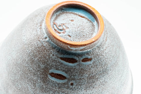Japanese Matcha Bowl - Milky Blue Grey Wabi Chawan - 250ml