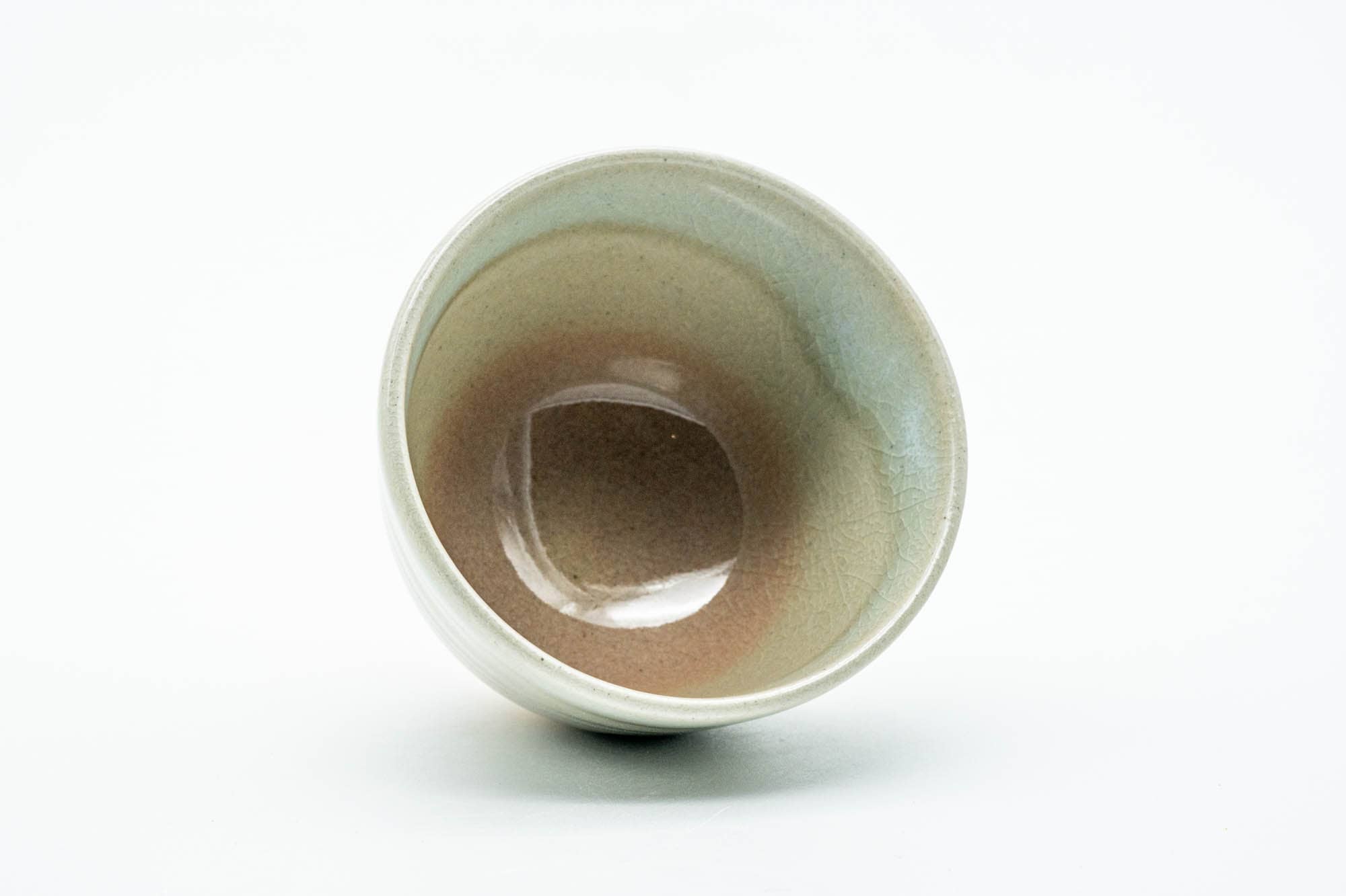 Japanese Teacups - 天鵬山 Tsubaki Kiln - Set of 5 Beige White Hagi-yaki Yunomi - 90ml