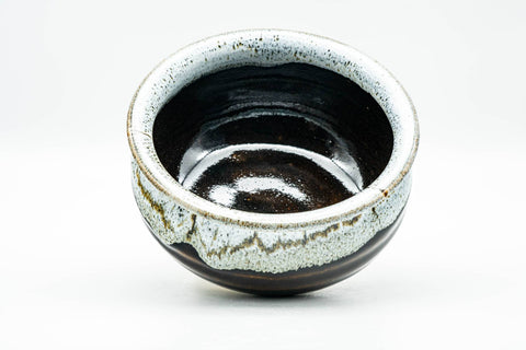 Japanese Kensui - Brown White Hare's Fur Glazed Water Bowl - 350ml