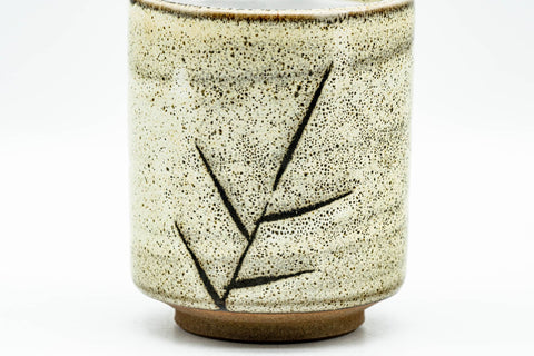 Japanese Teacup - Sage Green Black Speckled Yunomi - 150ml