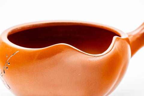 Japanese Yuzamashi - Floral Engraved Tokoname-yaki Water Cooler - 300ml