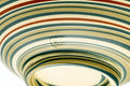 Close-up of the marbled nerikomi striped pattern.